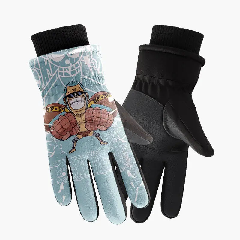 Gants One Piece – Franky Illustration Bleue