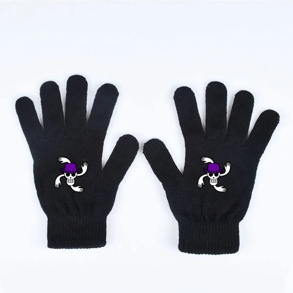 Guantes de One Piece – Pirata Calavera con Ojos Morados