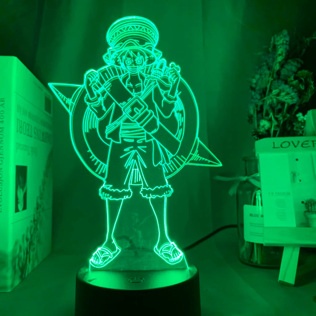 Lampe Veilleuse LED One Piece - Monkey D. Luffy Gear 5 (Vert)