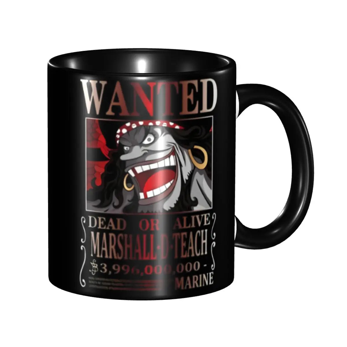 Mug One Piece - Wanted Marshall D. Teach (Barbe Noire)