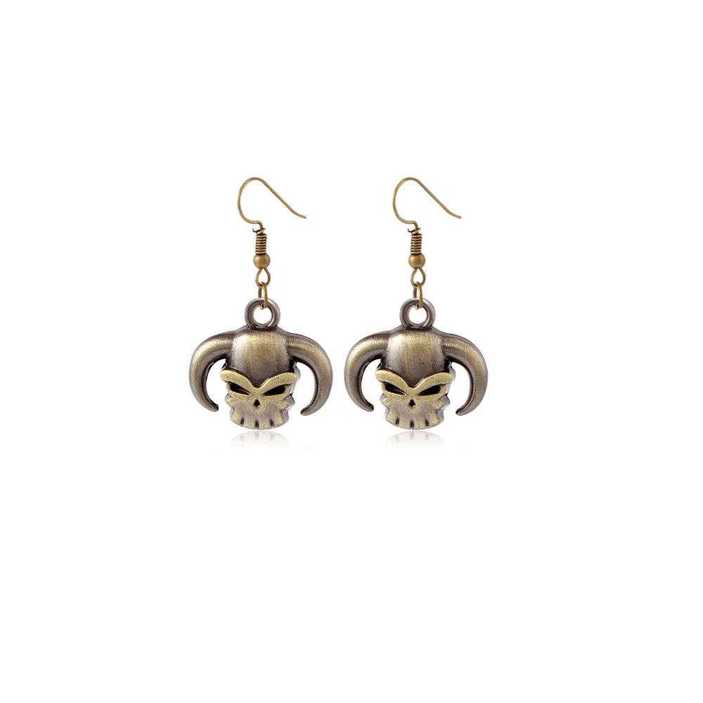 Pendientes de One Piece - Skull Ace (sombrero y perlas)
