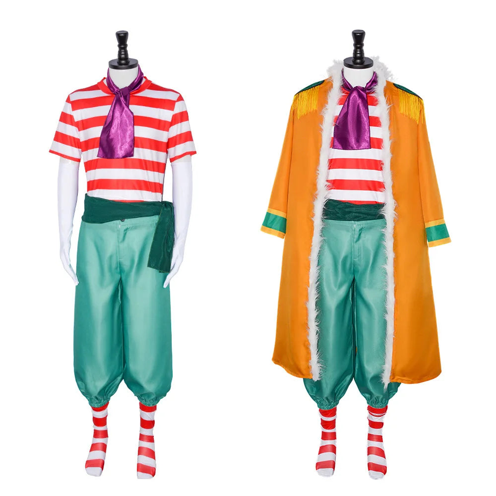 Costume Cosplay di One Piece - Outfit completo di Buggy il Clown