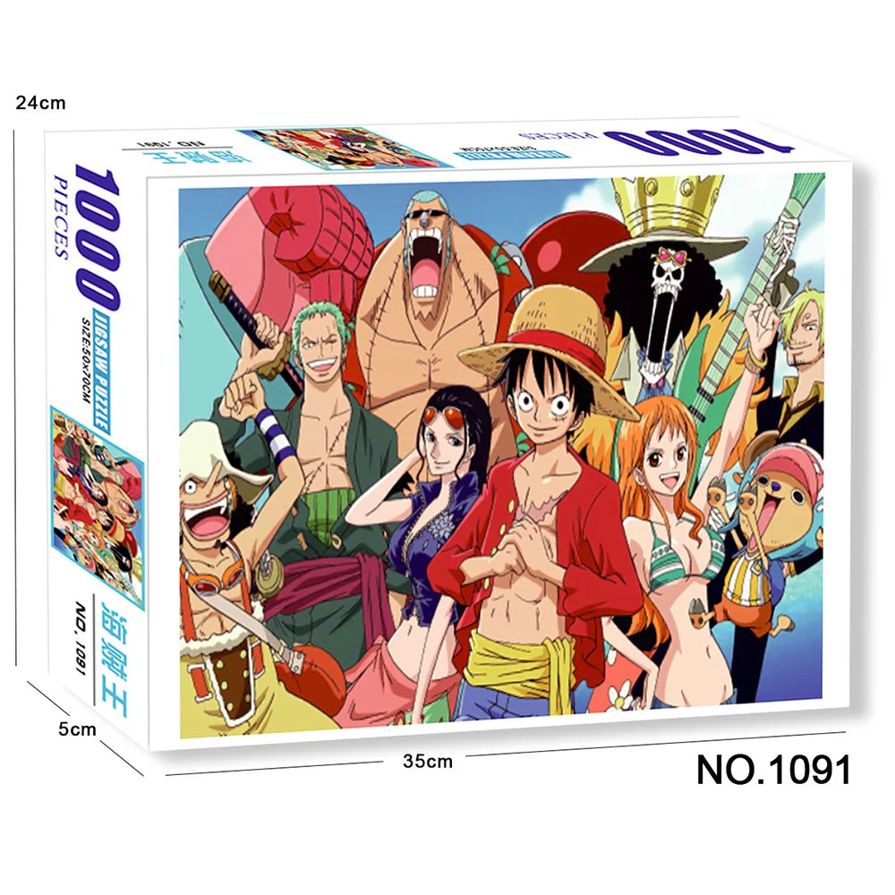 Rompecabezas de 1000 piezas de One Piece: Retrato completo de la tripulación (Gran formato)
