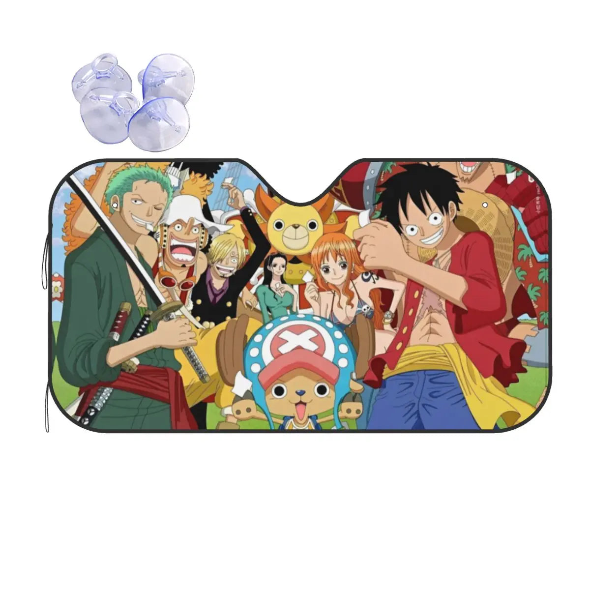 En coche sol One Piece - La tripulación del Sombrero de Paja en el océano