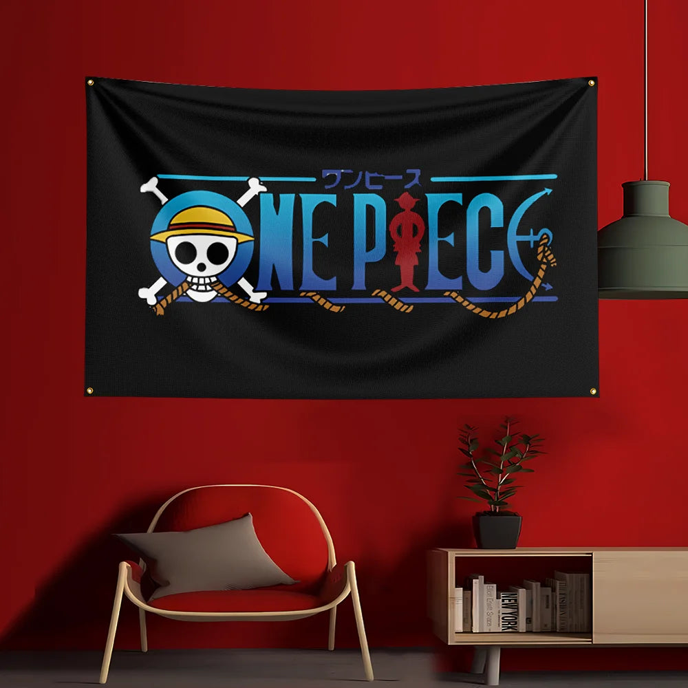 Poster One Piece - Logo Jolly Roger Classique (Noir)