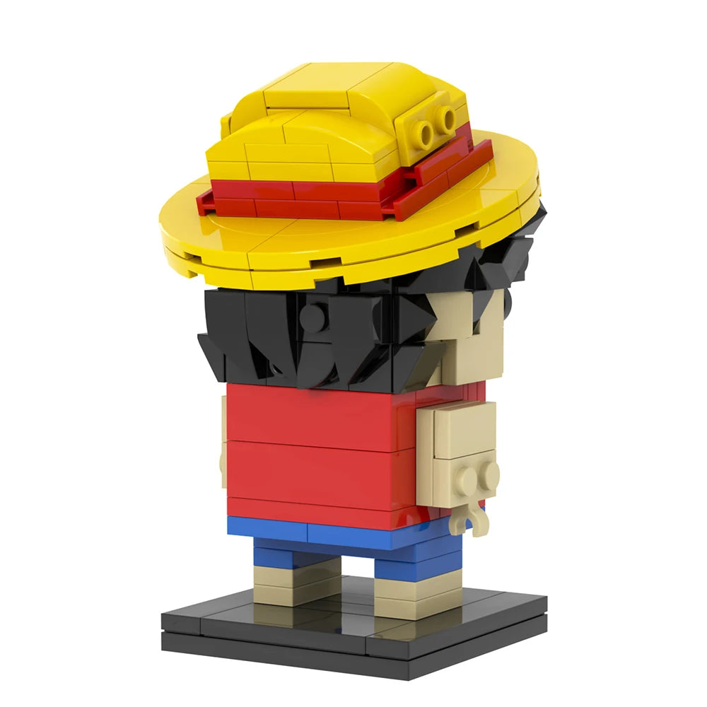 Figurine lego One Piece - Monkey D. Luffy (Style Bloc)