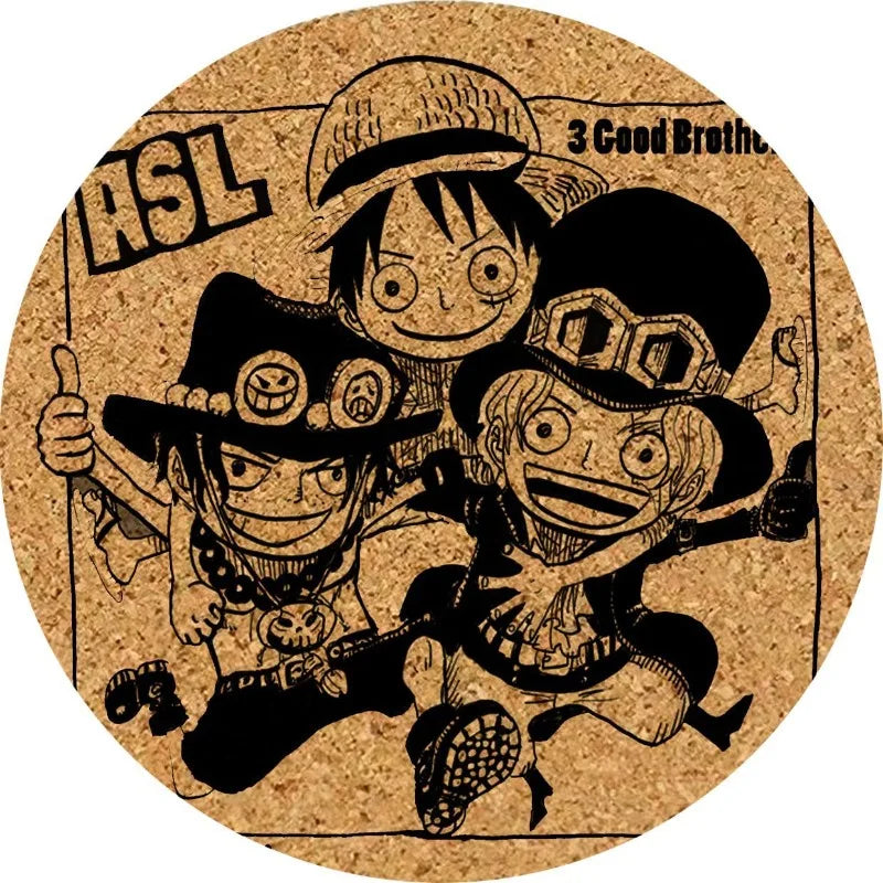 Sottobicchieri One Piece - ASL Trio (Ace, Sabo, Luffy) a Cork