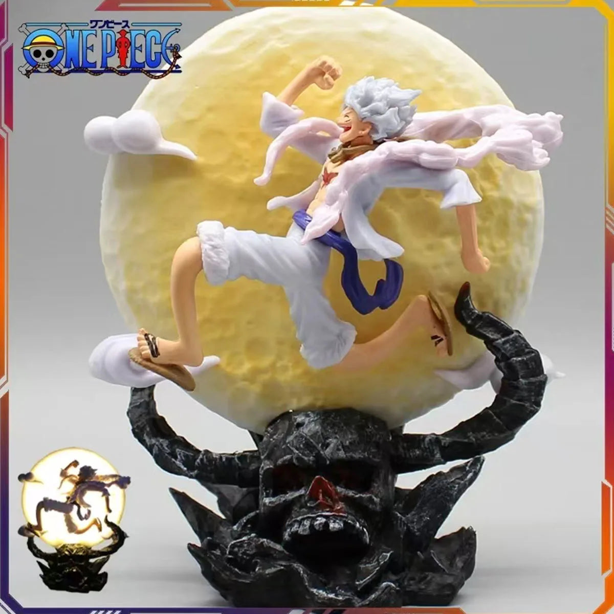 Figura de One Piece - Monkey D. Luffy Gear 5 Nika (En la nube - 14 cm)