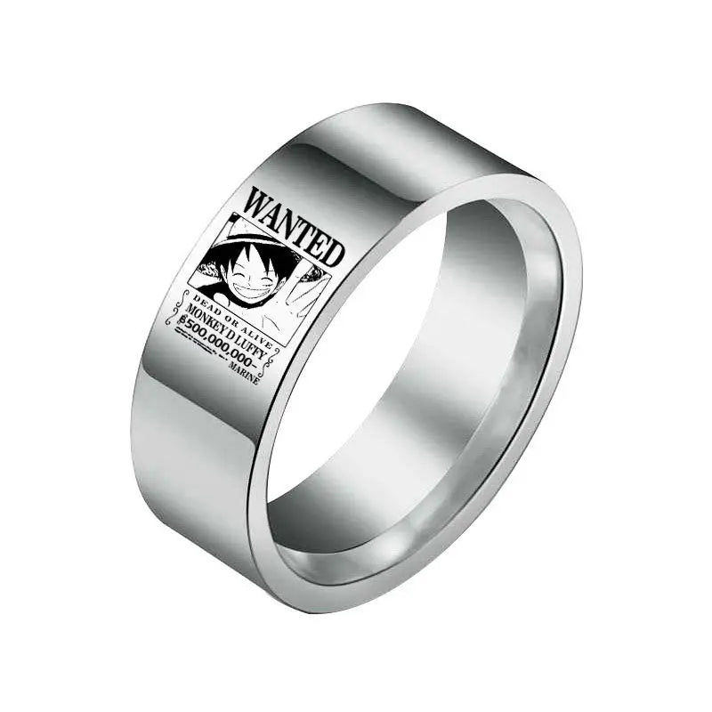 Anello One Piece - Ricercato Monkey D. Luffy