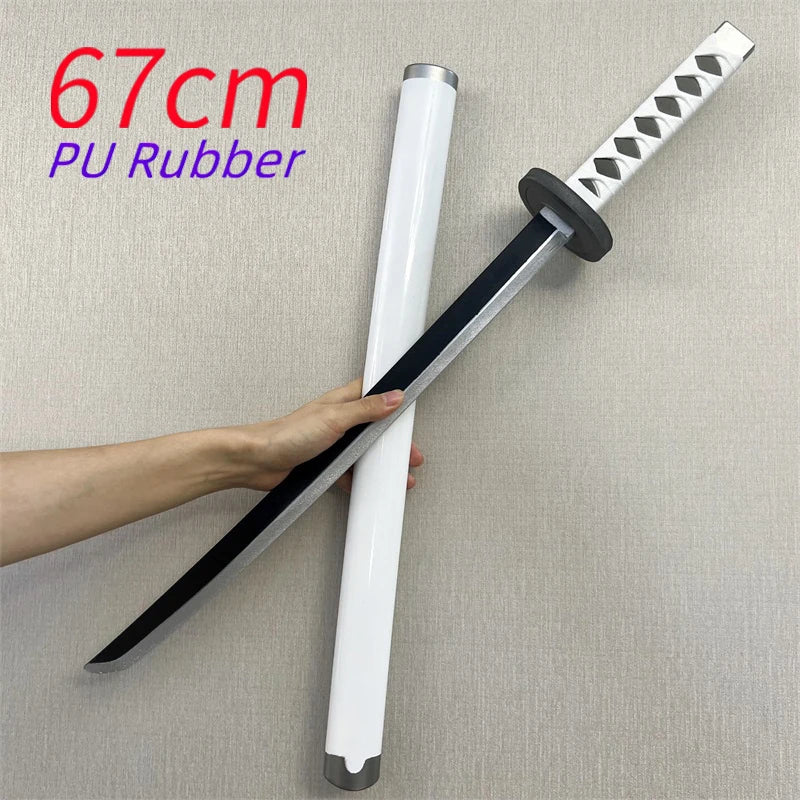 Katana de cosplay de One Piece - Espada Wado Ichimonji (67 cm, blanca, espuma de poliuretano)