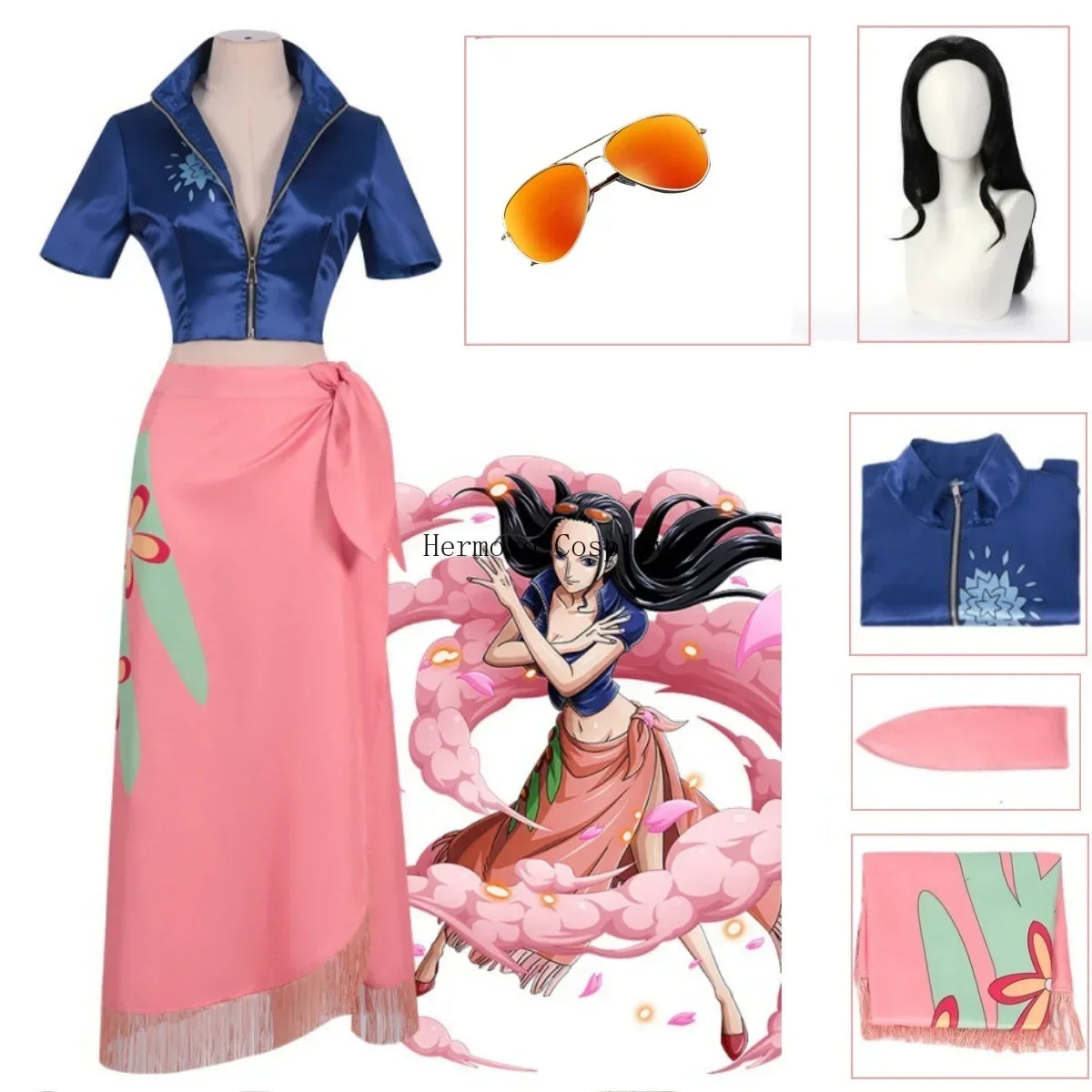 Costume cosplay di One Piece - Abito da Boa Hancock (Abito da imperatrice pirata)