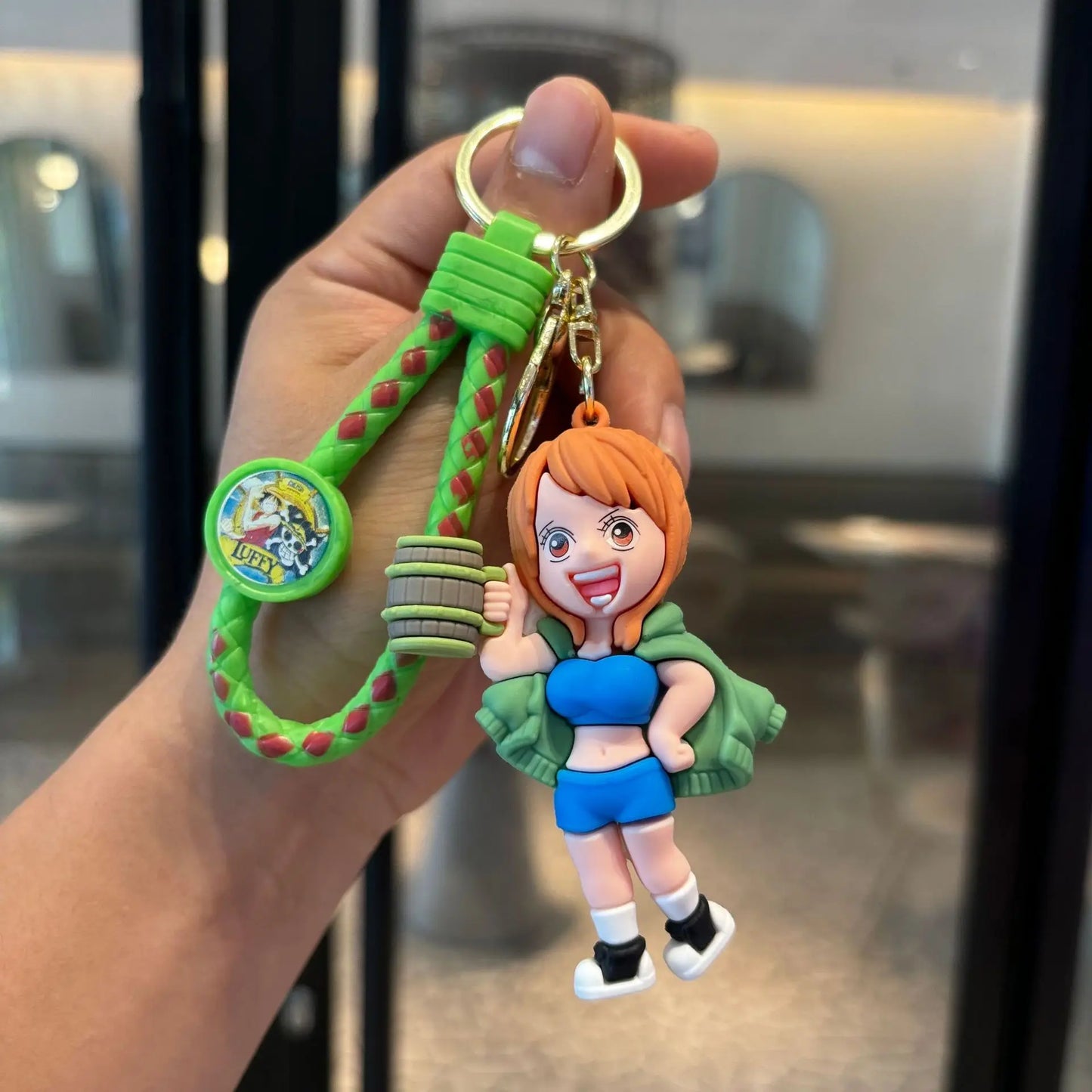 Porte-Clés Figurine One Piece – Nami Robe Bleue