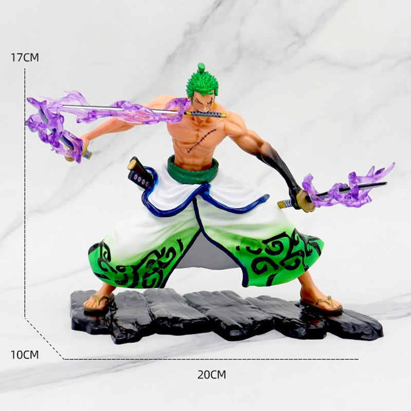Figurina One Piece - Tecnica delle tre spade di Roronoa Zoro (Aura verde)