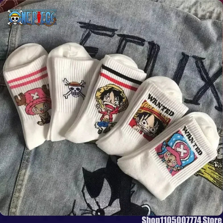 Paquete de 5 pares de calcetines de One Piece - Straw Hat Crew Designs
