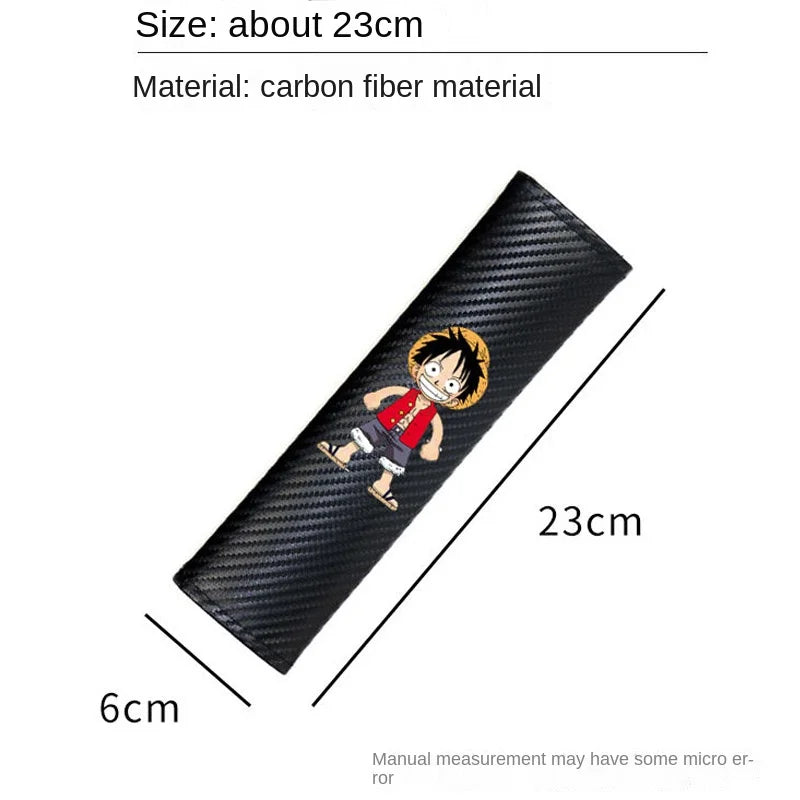 Protectores de cinturón de One Piece - Diseño de Monkey D. Luffy (piel sintética)