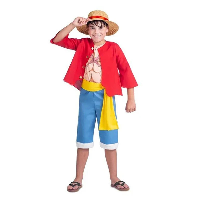 Disfraz de One Piece - Traje infantil de Monkey D. Luffy (con sombrero)