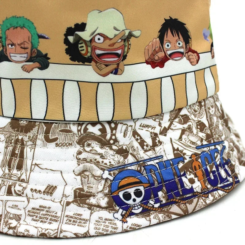Sombrero de pescador de una pieza - Estampado integral Mugiwara Crew