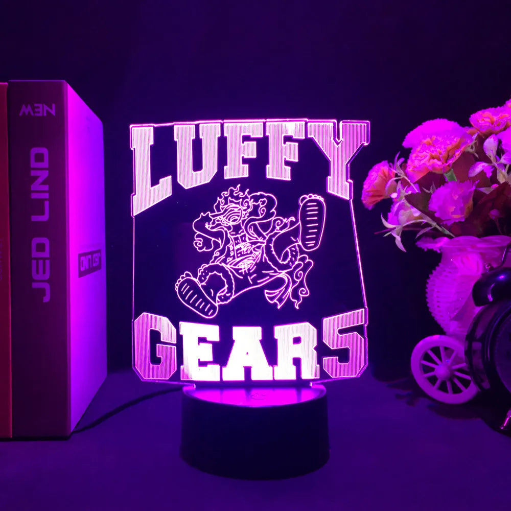 Lámpara LED nocturna de One Piece - Luffy Gear 5 Transformation (Morado)