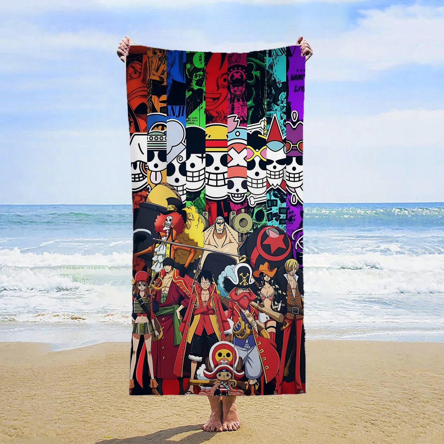 Toalla de playa de One Piece - Personajes estilo Wano Kuni