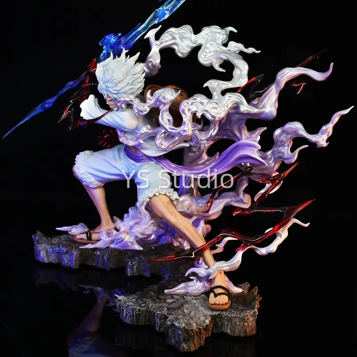 Figura di One Piece - Monkey D. Luffy Gear 4 (effetti aura viola)