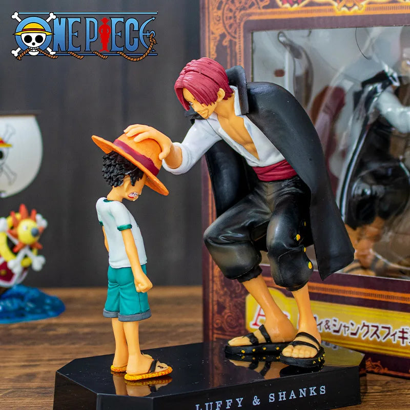 Figura de One Piece - Escena icónica: Luffy y Shanks (El Pasaje del Sombrero)
