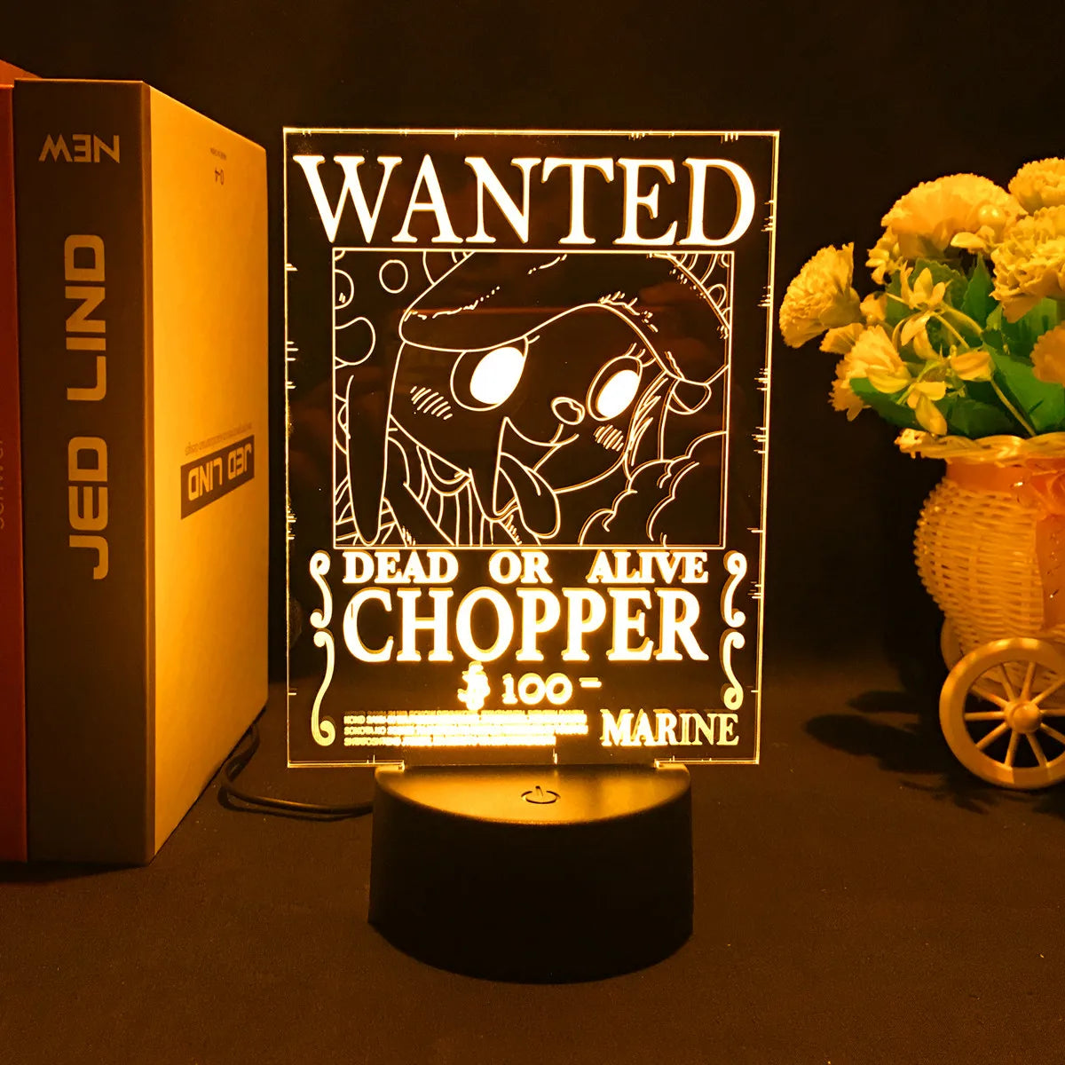 Lámpara LED de One Piece - Se busca póster de Tony Tony Chopper (amarillo)