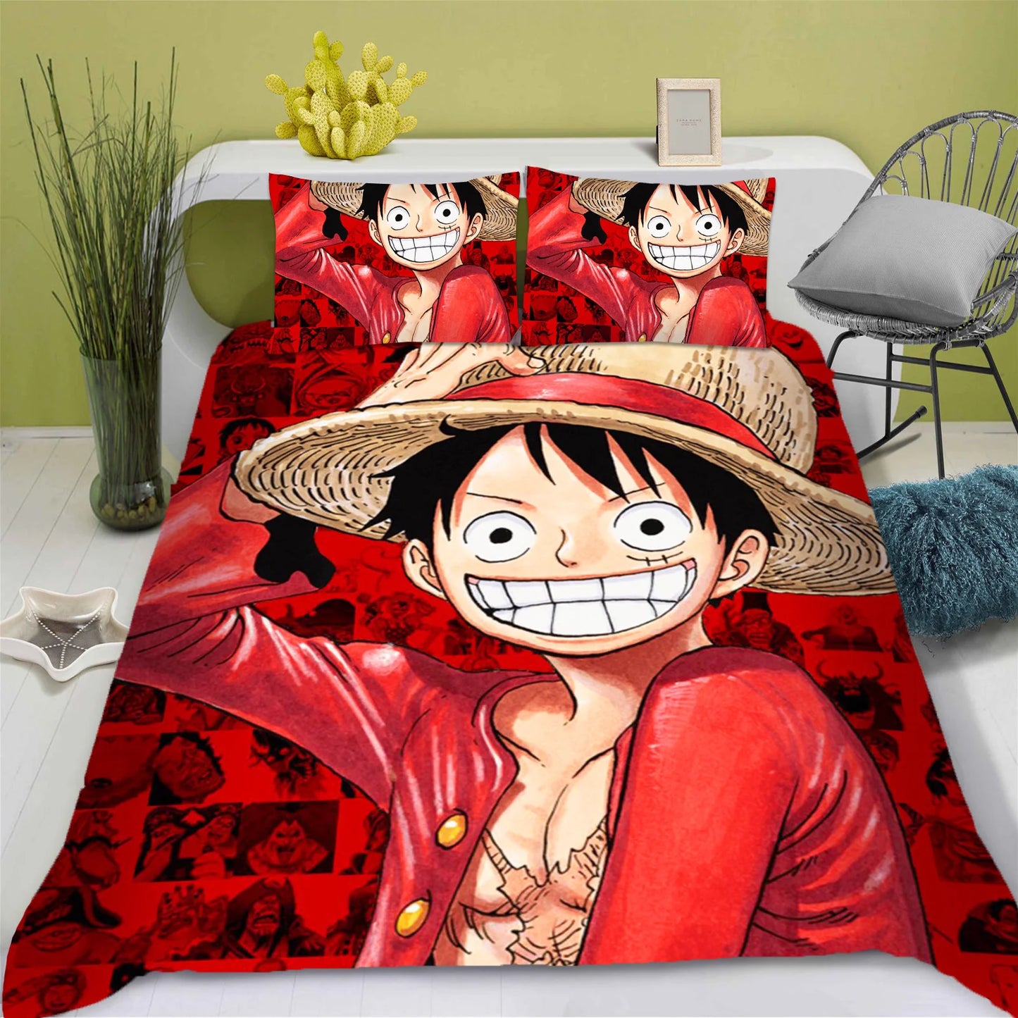Parure de Lit One Piece - Monkey D. Luffy Gear 2 (Action)