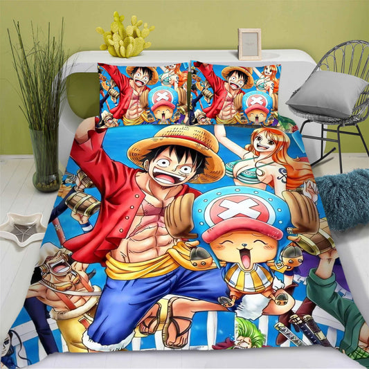 Set di biancheria da letto One Piece - Luffy e Tony Tony Chopper (carino)