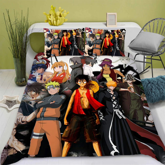 Set di biancheria da letto in un unico pezzo - Set copripiumino Luffy e Ace