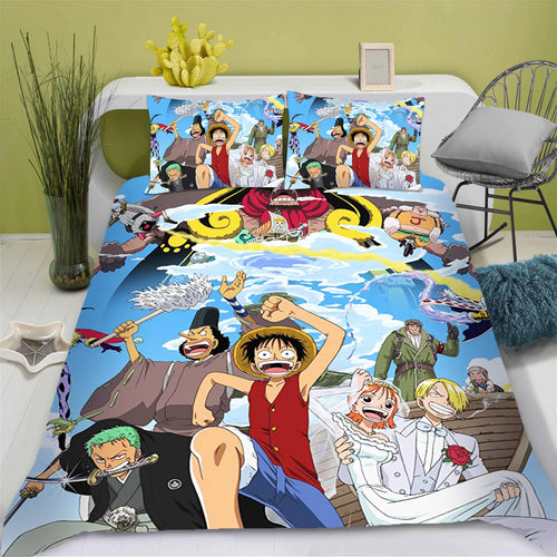 Parure de Lit One Piece - Ensemble Housse de Couette Équipage (Wano)
