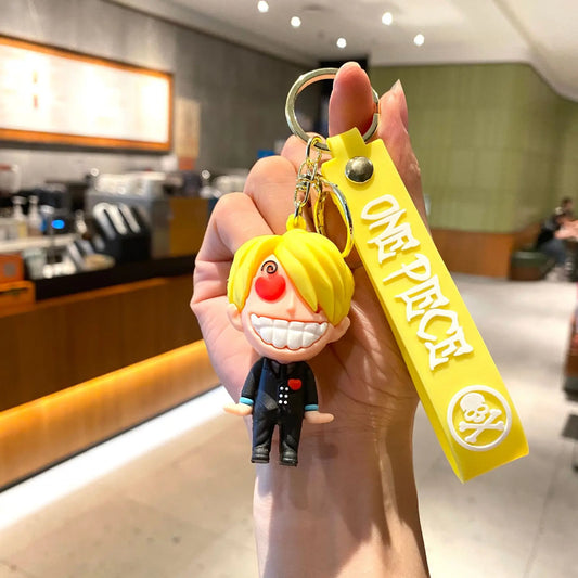 Porte-Clés One Piece Cartoon – Sanji Pendentif Jaune