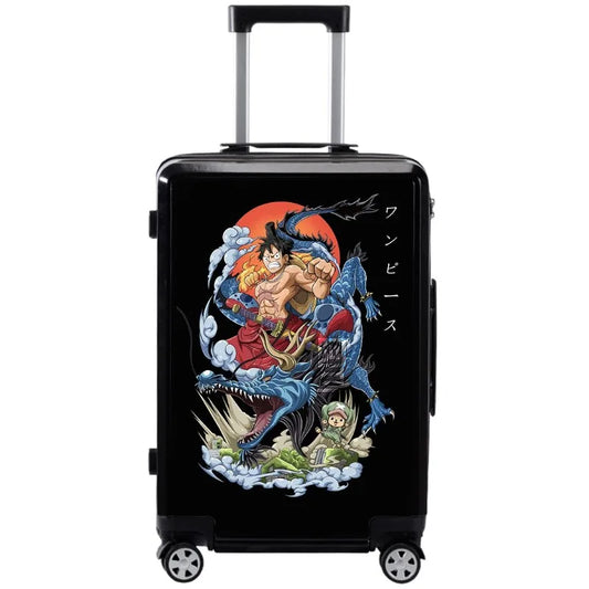 Valise One Piece - Équipage Chapeau de Paille Aventure (Noir)