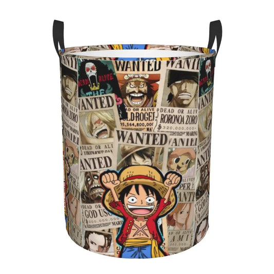 Panier à Linge One Piece - Collage Affiches Wanted de l'Équipage