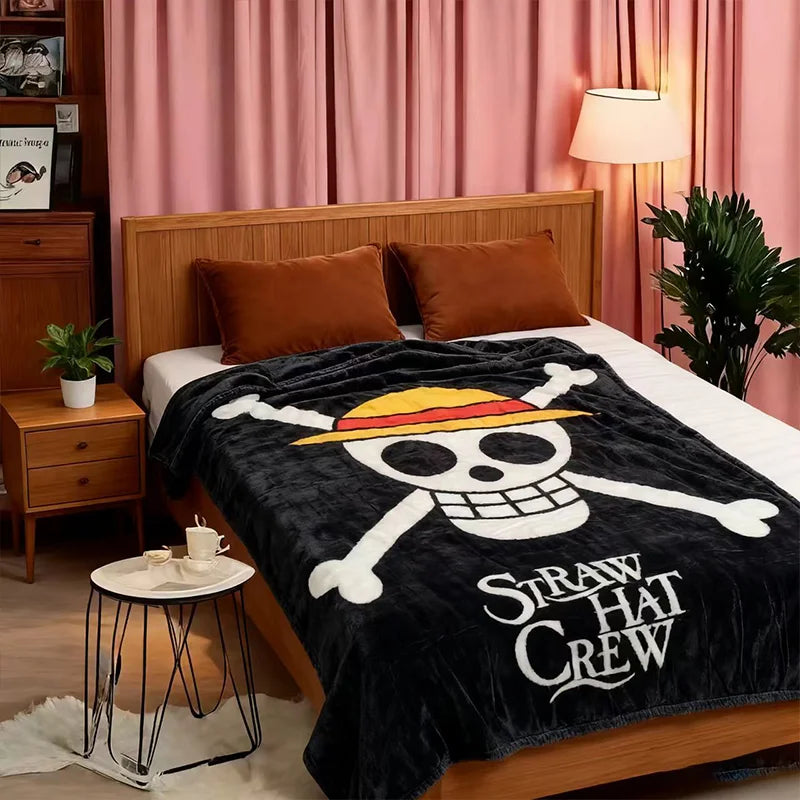 Manta de One Piece - Logotipo de Jolly Roger Mugiwara (100 x 150 cm)