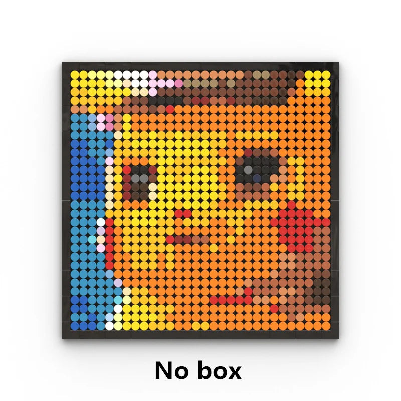 One Piece Pixel Art Mosaic Painting - Ritratto di Roronoa Zoro (mattoni)