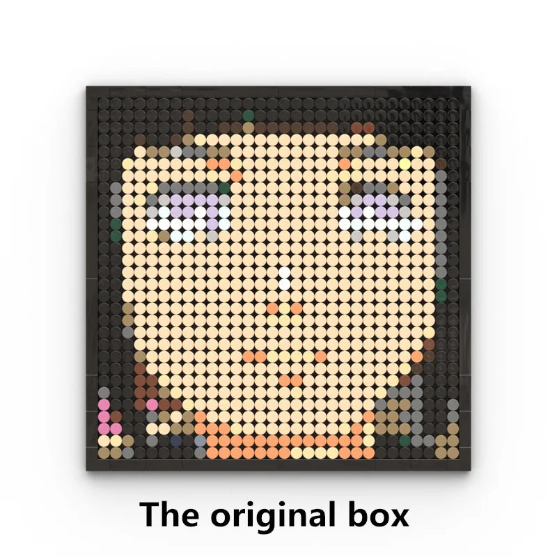 One Piece Pixel Art Mosaic Painting - Ritratto di Roronoa Zoro (mattoni)