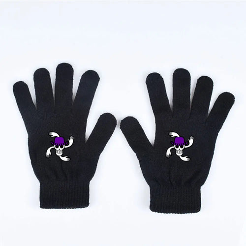 Guantes de One Piece – Pirata Calavera con Ojos Morados