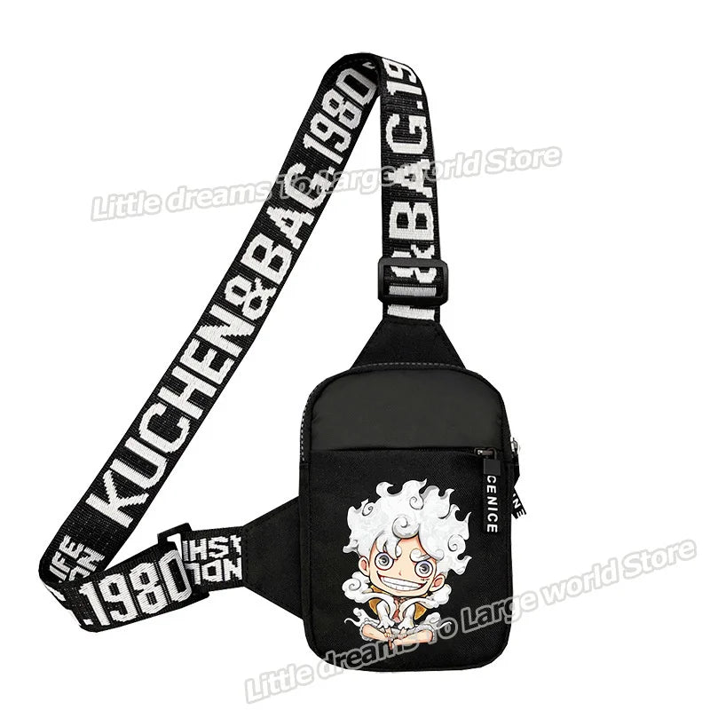 Borsa a tracolla One Piece – Monkey D. Luffy nera e bianca
