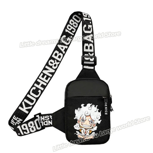 Borsa a tracolla One Piece – Monkey D. Luffy nera e bianca