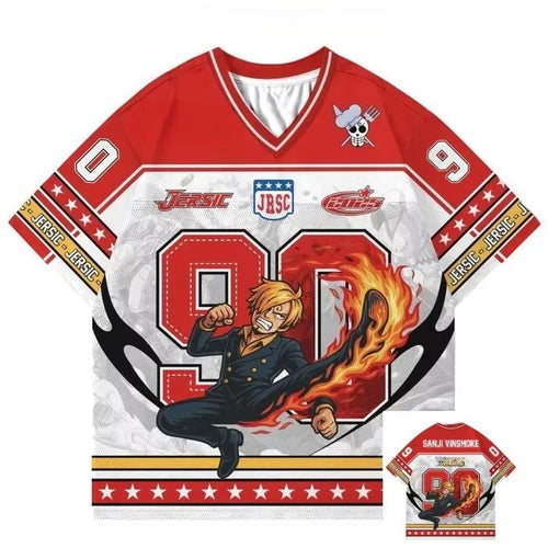 Camiseta de Sanji Vinsmoke de One Piece - Diseño "Pierna del Diablo"