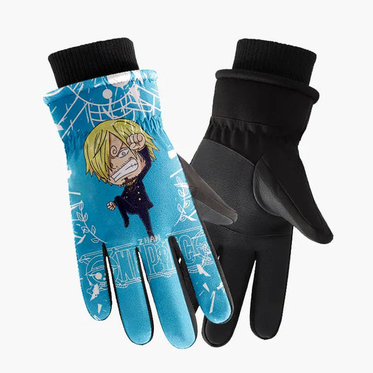 Gants One Piece – Sanji Illustration Bleue