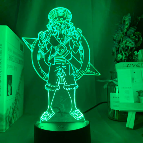 Lampe Veilleuse LED One Piece - Monkey D. Luffy Gear 5 (Vert)