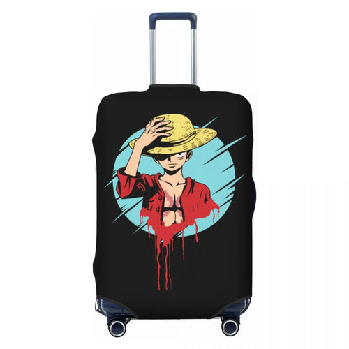 Custodia per valigia One Piece - Rufy di fronte al mare (cerchio blu)
