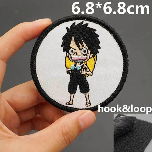 Écusson One Piece - Monkey D. Luffy Enfant (Cercle Noir)