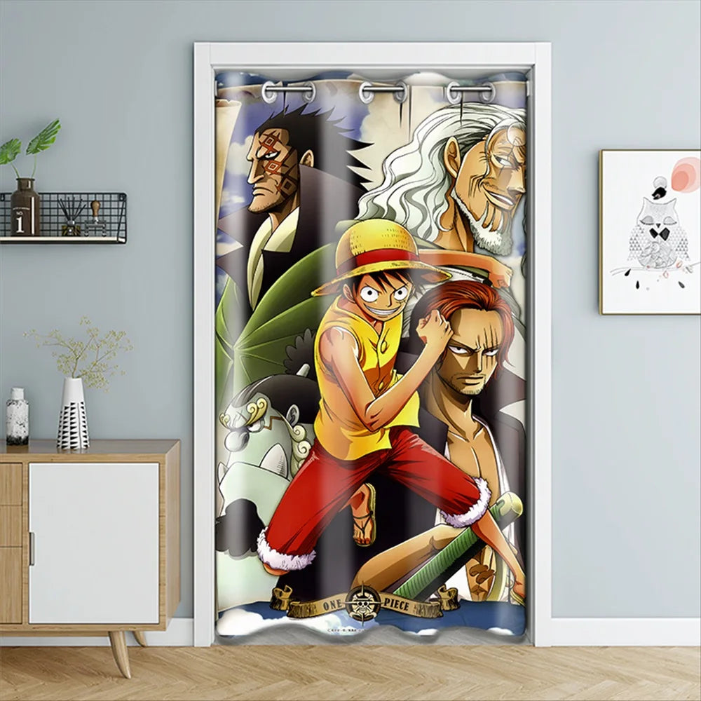 Cartello per porta One Piece - Trio Luffy, Zoro e Sanji (stile verticale)