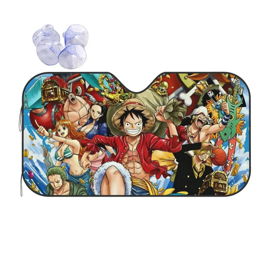 Pare-soleil Voiture One Piece - Portrait Brook Soul King (Vitre Latérale)