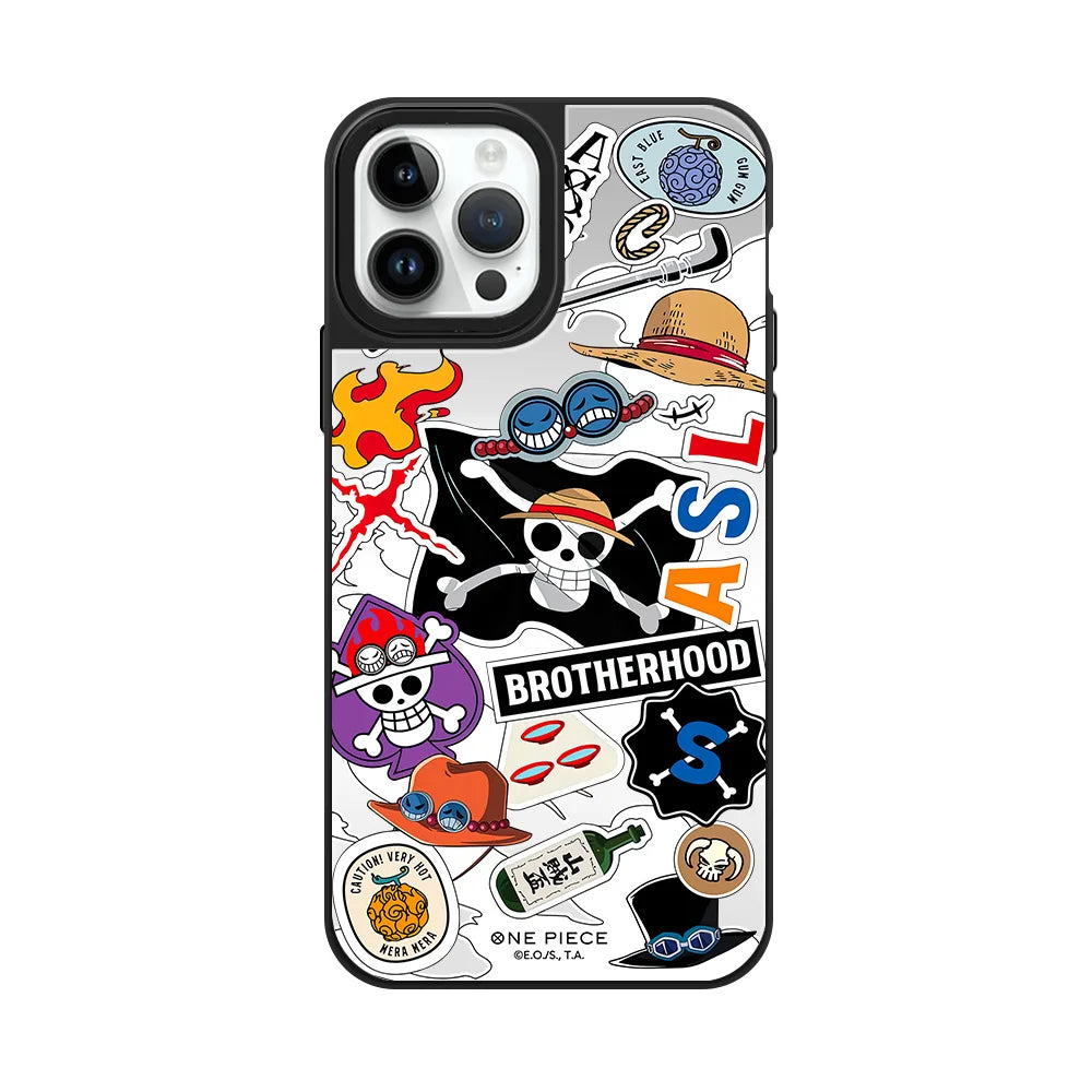 Coque iPhone One Piece – Collage Manga Multicolore