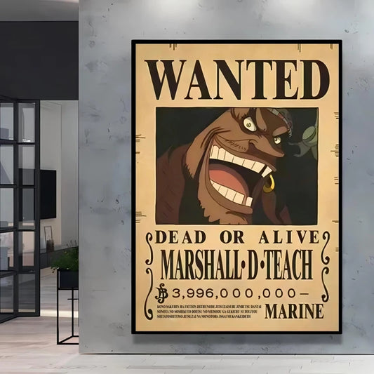 Poster One Piece Wanted - Marshall D. Teach (Barbe Noire)