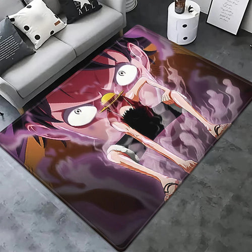 Tappeto One Piece - Luffy Gear 4 Snakeman (dettagli rossi e neri)