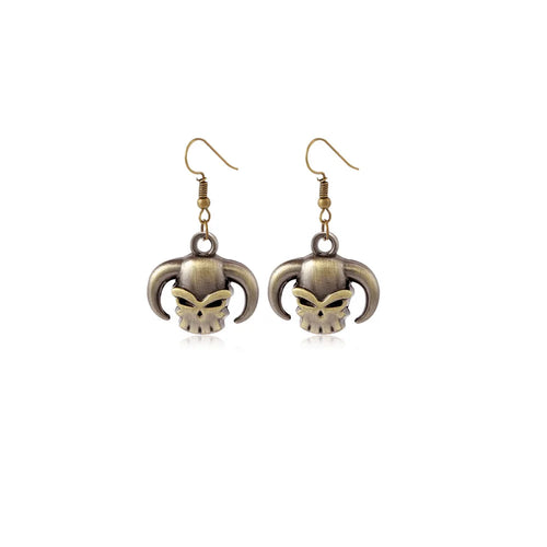 Pendientes de One Piece - Skull Ace (sombrero y perlas)